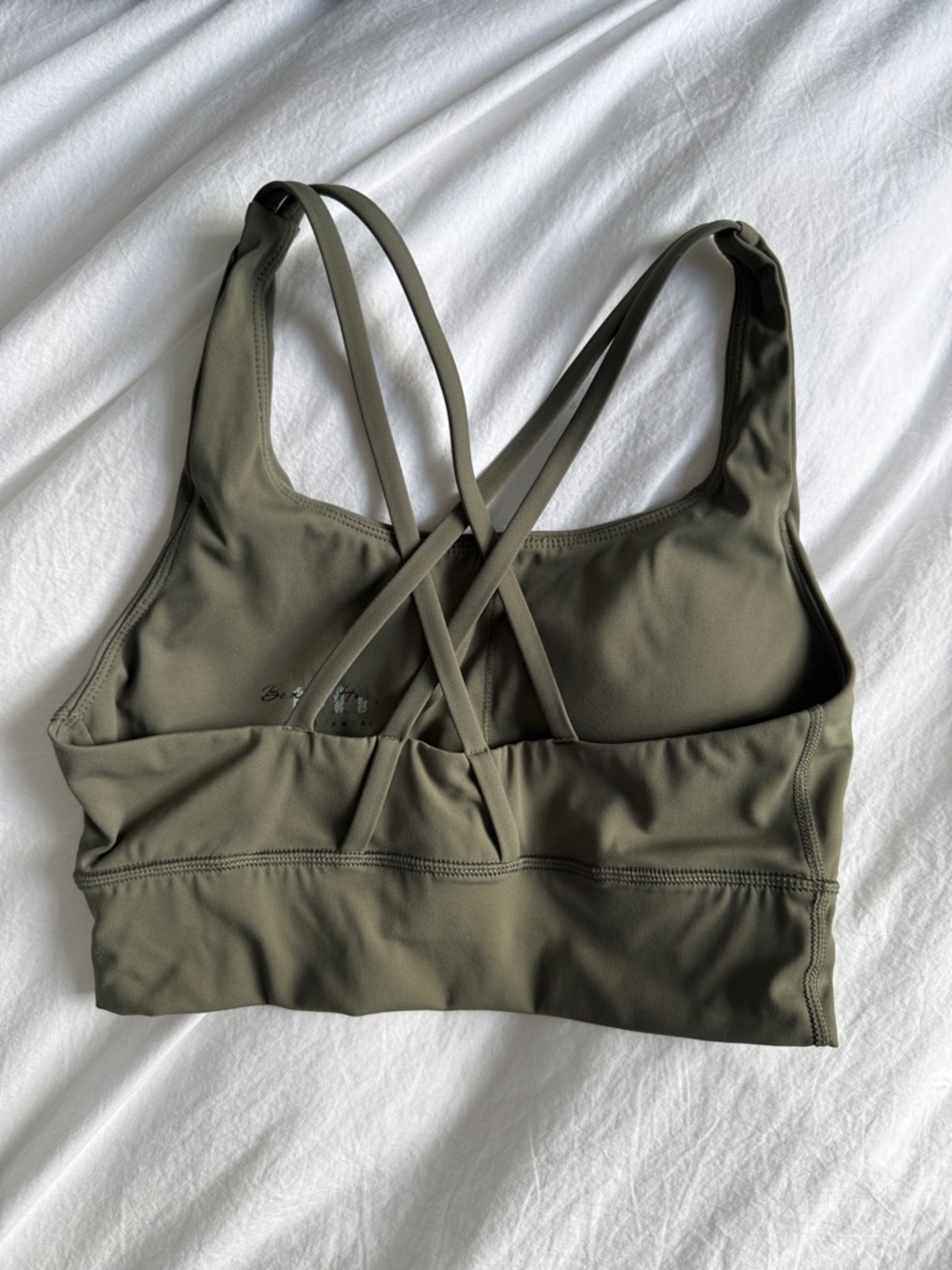 Beach House activewear small Olive Green Strappy Sports Bra